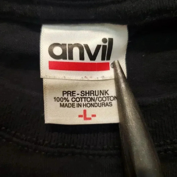 Smokin Bowls Vermont Graphic Long Sleeve T Shirt Black Red Bar Anvil Cotton Sz L - Picture 3 of 15